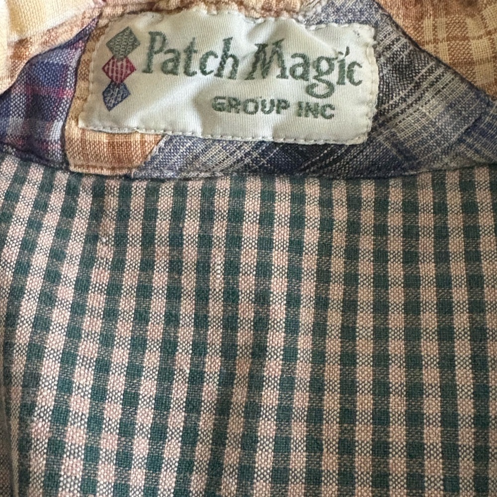 Patchwork Quilted Jacket With Button Closure Medi… - image 4